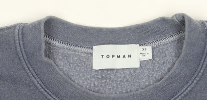 Topman Men's Blue XS Sweatshirt Crew Neck Pullover