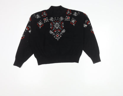 Womens UK Size M New Look Black Pullover Jumper