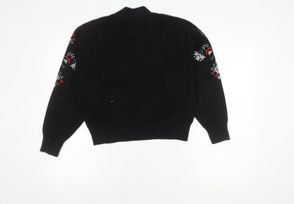 Womens UK Size M New Look Black Pullover Jumper