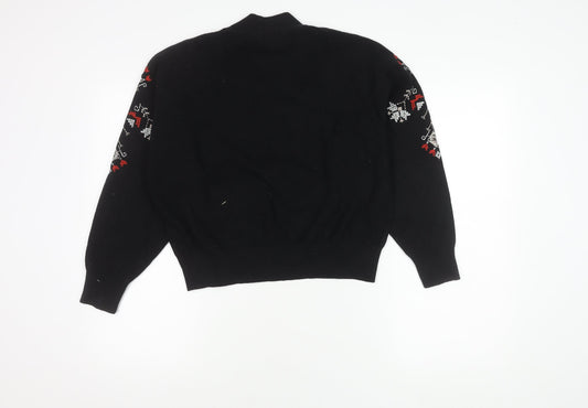 Womens UK Size M New Look Black Pullover Jumper