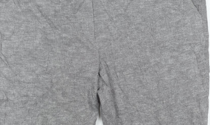 Marks and Spencer Men's Grey Regular Trousers