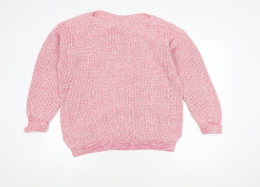 Womens UK Size L Marks and Spencer Pink Pullover Jumper