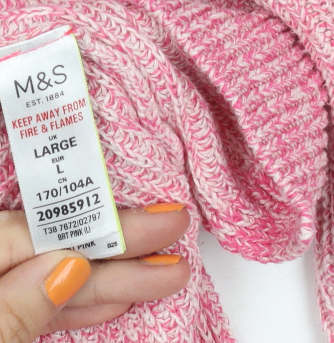 Womens UK Size L Marks and Spencer Pink Pullover Jumper