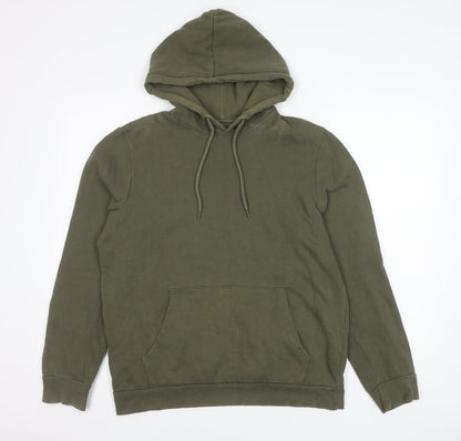 Topman Men's Green Pullover Hoodie Size M