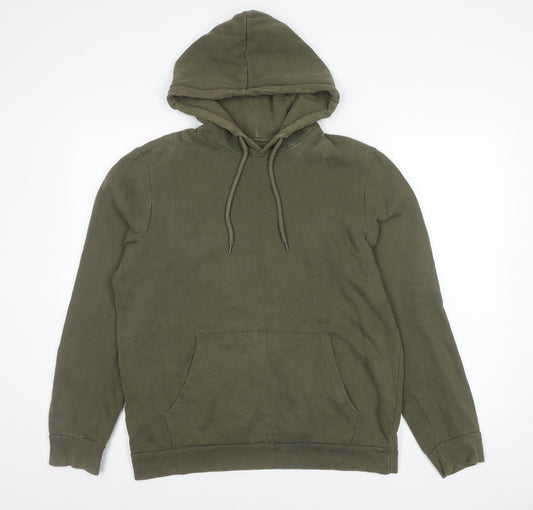 Topman Men's Green Pullover Hoodie Size M