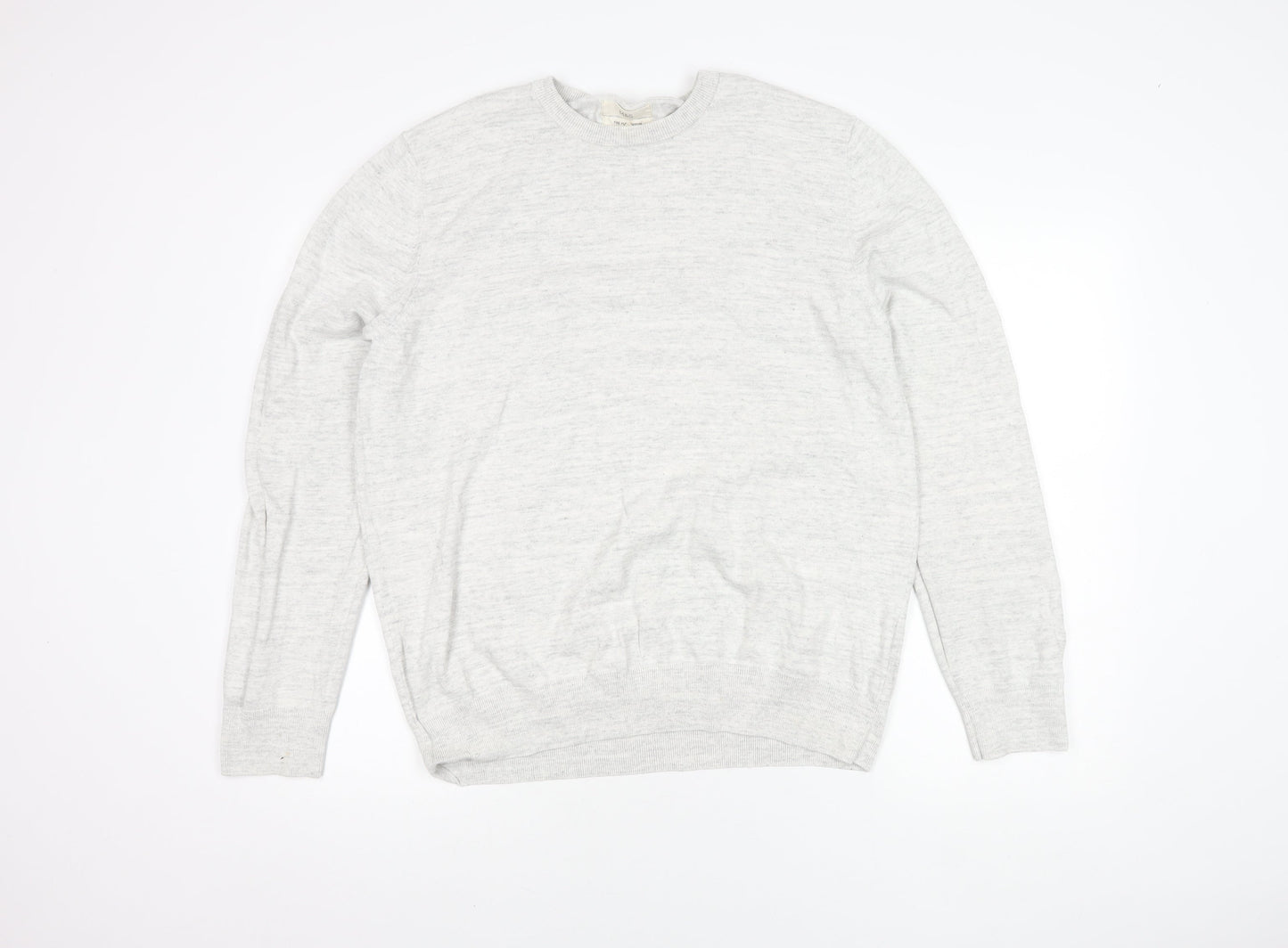 Marks and Spencer Men's Grey XL Cotton Pullover Jumper