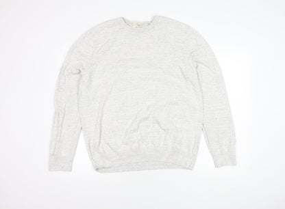 Marks and Spencer Men's Grey XL Cotton Pullover Jumper