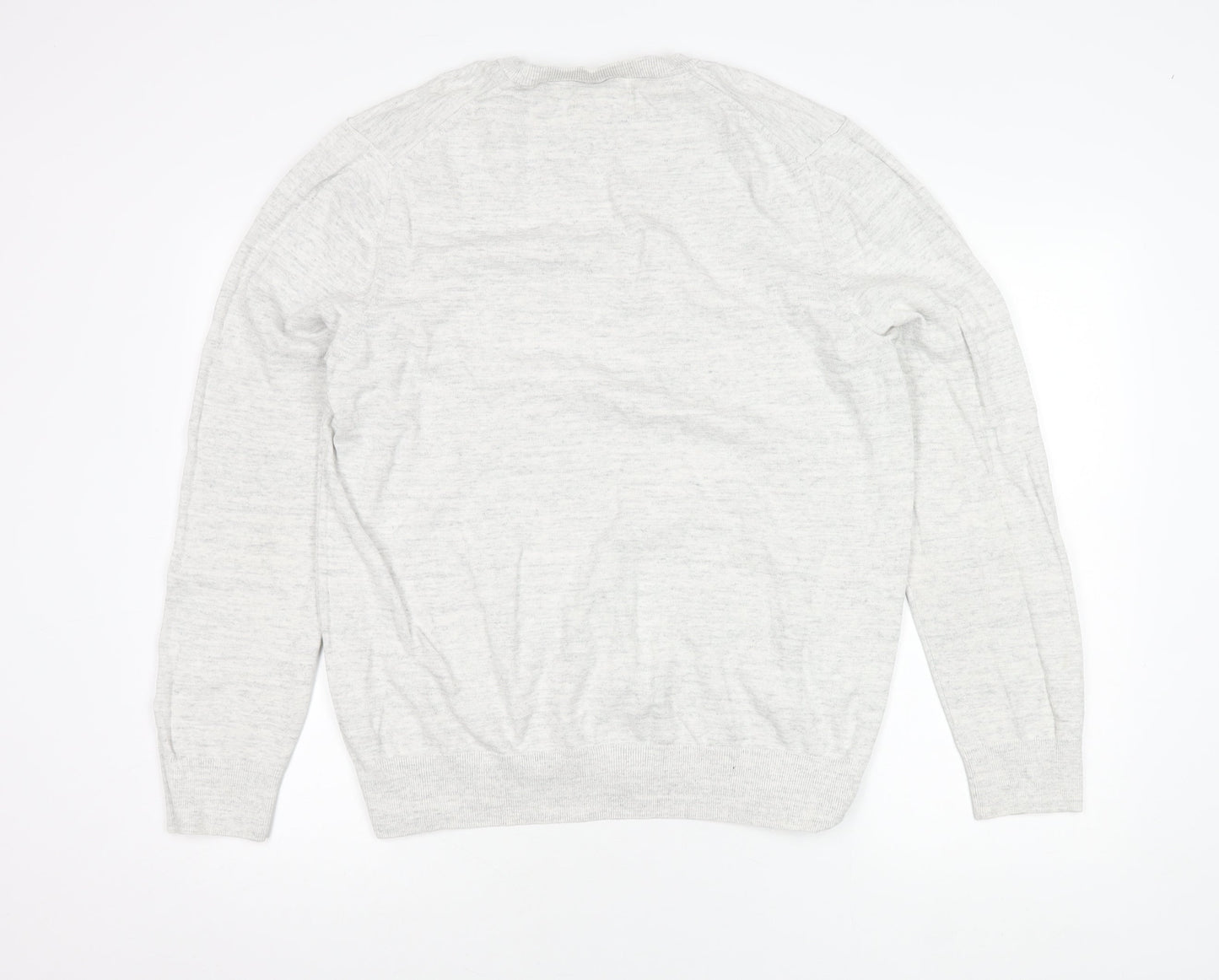 Marks and Spencer Men's Grey XL Cotton Pullover Jumper