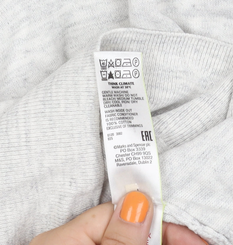 Marks and Spencer Men's Grey XL Cotton Pullover Jumper