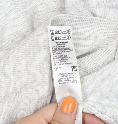 Marks and Spencer Men's Grey XL Cotton Pullover Jumper