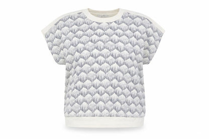 Front view of Next Women's Ivory Geometric Top, size 14