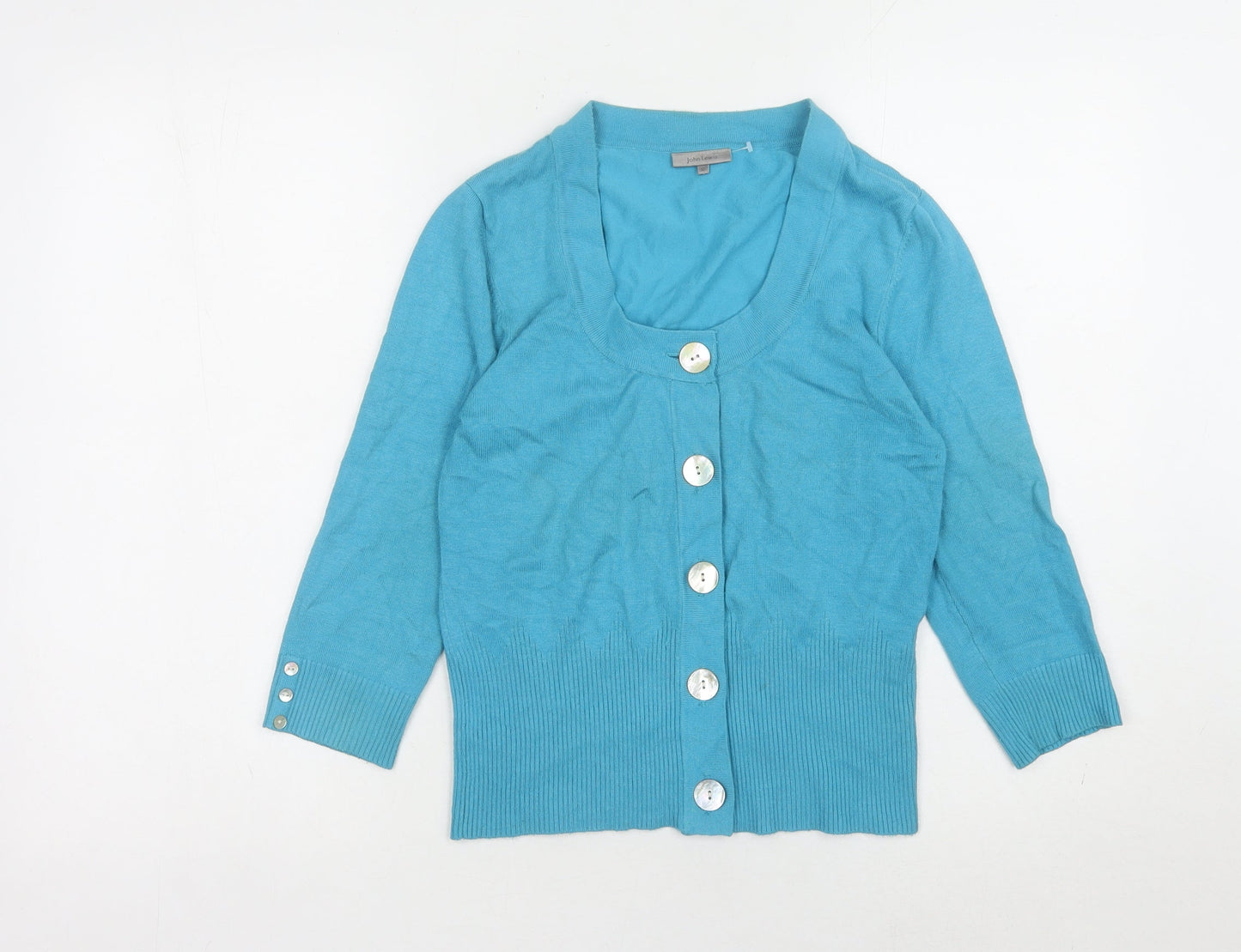 Womens UK Size 12 John Lewis Blue Cardigan Jumper