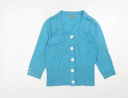 Womens UK Size 12 John Lewis Blue Cardigan Jumper