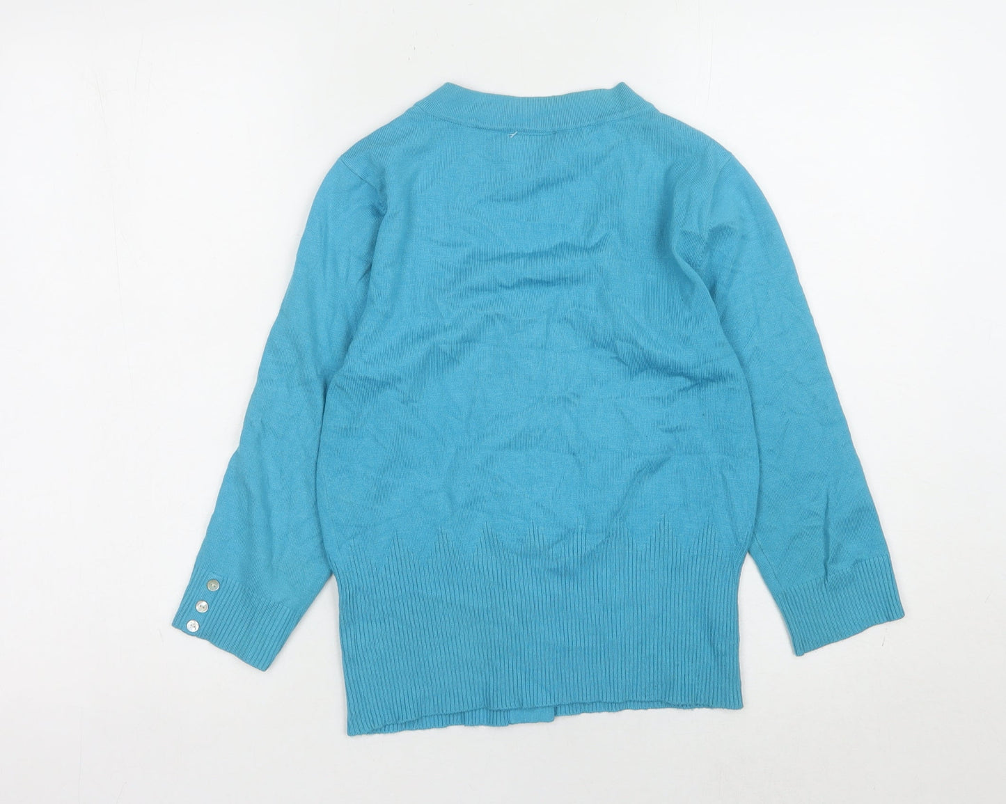 Womens UK Size 12 John Lewis Blue Cardigan Jumper
