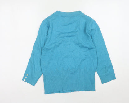 Womens UK Size 12 John Lewis Blue Cardigan Jumper