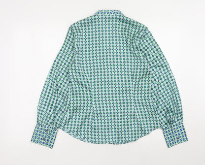 Womens UK Size 10 Zara Green Basic Blouse