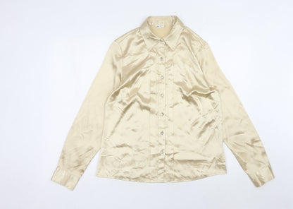 Womens UK Size 12 Marks and Spencer Beige Basic Blouse