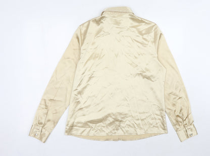 Womens UK Size 12 Marks and Spencer Beige Basic Blouse