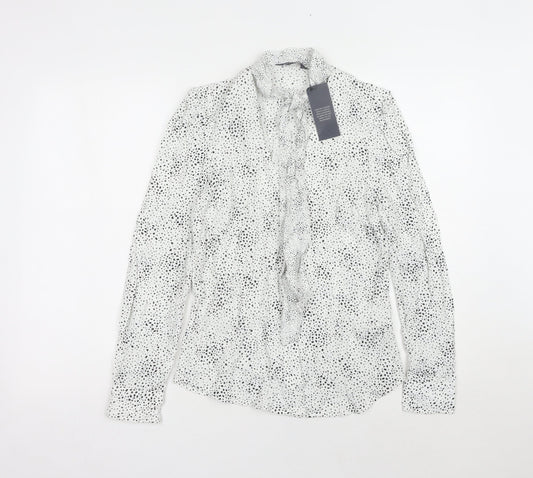 Womens UK Size 8 Marks and Spencer White  Blouse