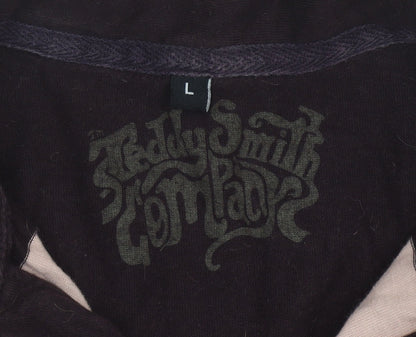 Teddy Smith Men's Beige/Black Striped Polo, L, 100% Cotton