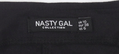 Nasty Gal Women Black Dungaree Playsuit Size 10