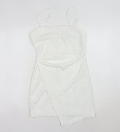 Zara Women's White Slip Dress, Size 8, Summer Party