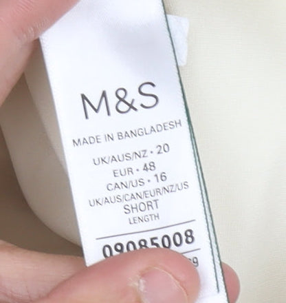 Womens UK Size 20 Marks and Spencer Regular Fit  Ivory Trousers