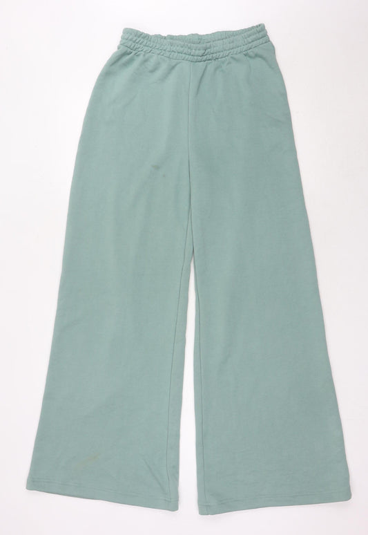 Stradivarius Women's Green Wide-Leg Trousers M