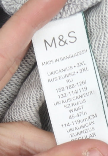 Marks and Spencer Men's Grey Sweatpants 3XL