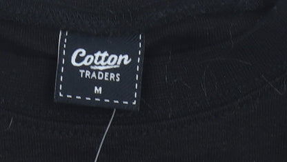 Mens UK Size M Cotton Traders Black  T-Shirt