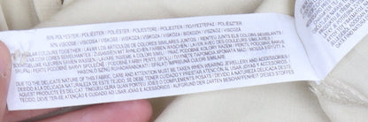 Primark Beige Women's V-Neck Long Sleeve Dress