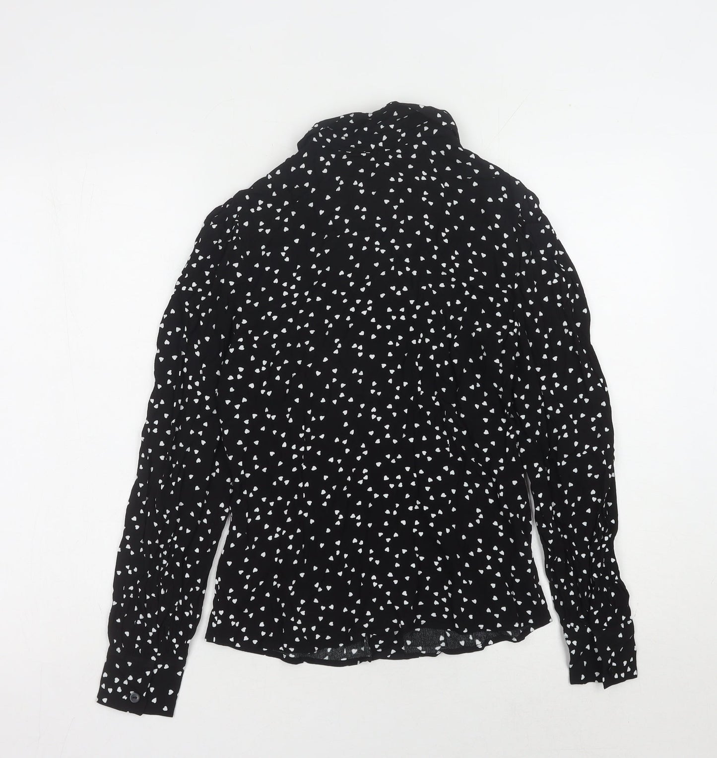 Womens UK Size 10 Marks and Spencer Black Basic Button-Up