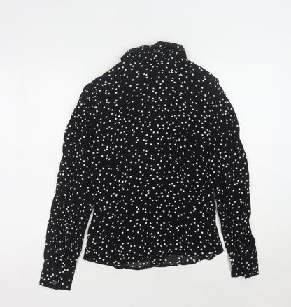 Womens UK Size 10 Marks and Spencer Black Basic Button-Up