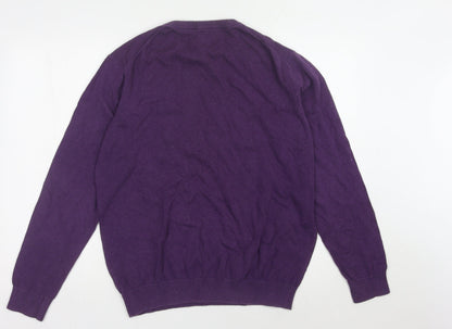 Joules Men's Purple Cotton Pullover Jumper L