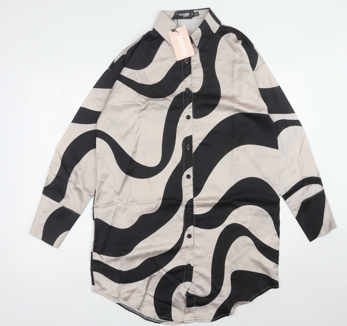 Missguided Women's Black Shirt Dress Size 8