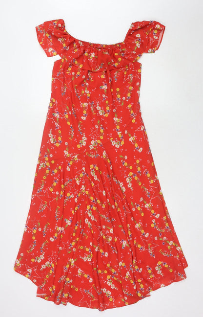 Studio by Preen Women's Red Floral Dress, Size 10