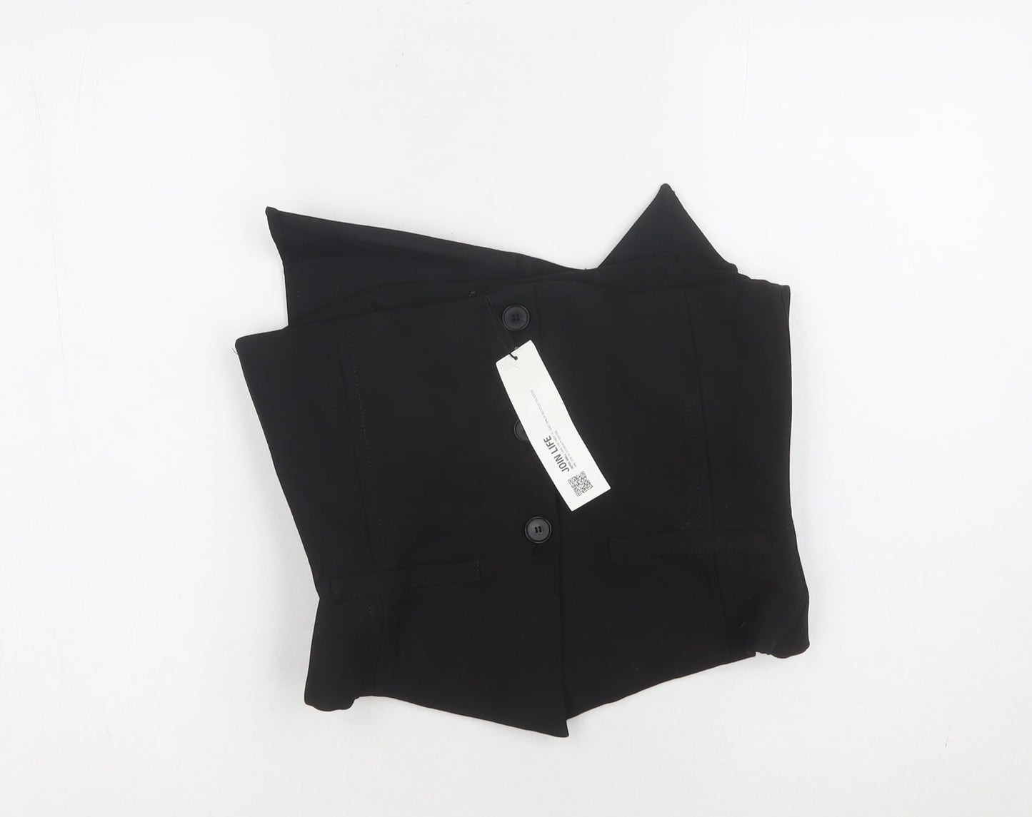 Womens UK Size M Zara Black Cropped Blouse