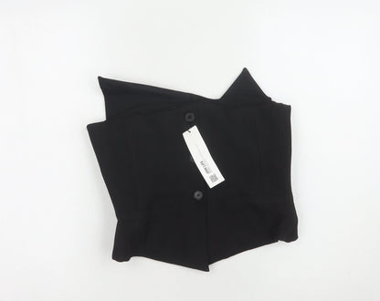 Womens UK Size M Zara Black Cropped Blouse