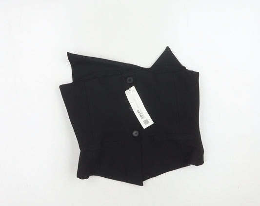 Womens UK Size M Zara Black Cropped Blouse