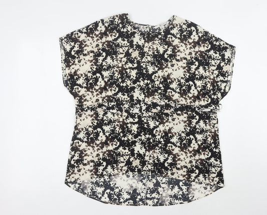 Tu Women's Multicoloured Size 10 Animal Print Top