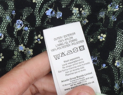 Dorothy Perkins Women's Black Floral Pencil Skirt, Size 16