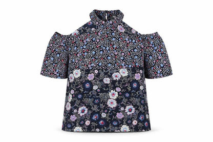 Womens UK Size 14 George Multicoloured Basic Blouse