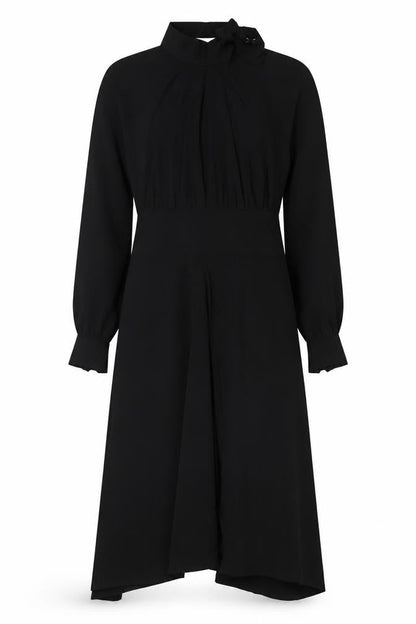 Next Women's Black Dress, Size 8, Long Sleeve, High Neck
