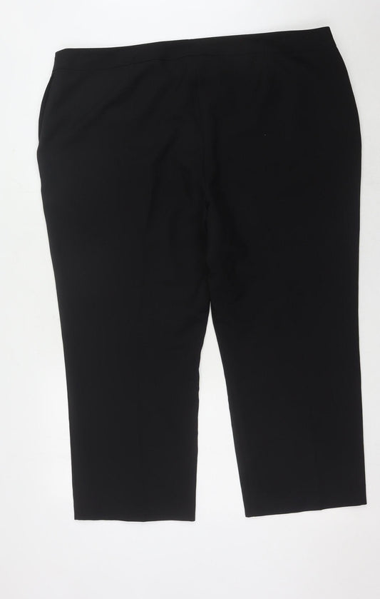 Bonmarché Women's Black Straight Leg Trousers Size 22