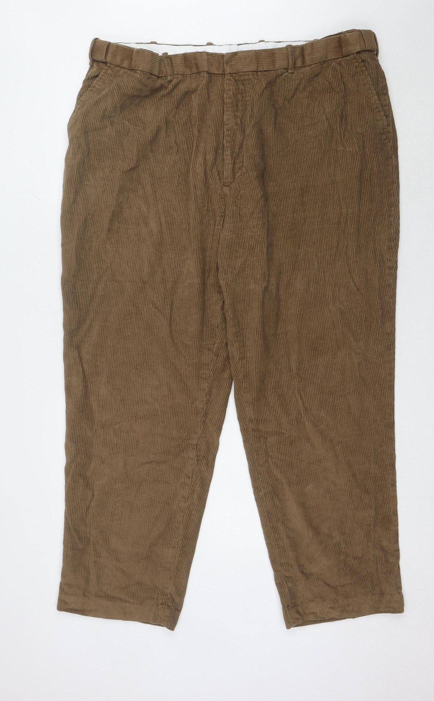 Pegasus Men's Brown Corduroy Trousers Size 46