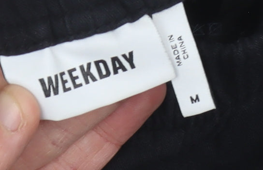 Weekday Women's Black Cotton Trousers M