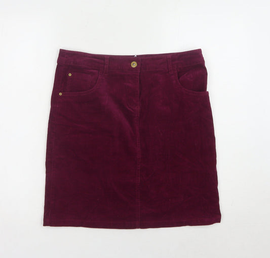 George Women's Purple Corduroy Pencil Skirt Size 10