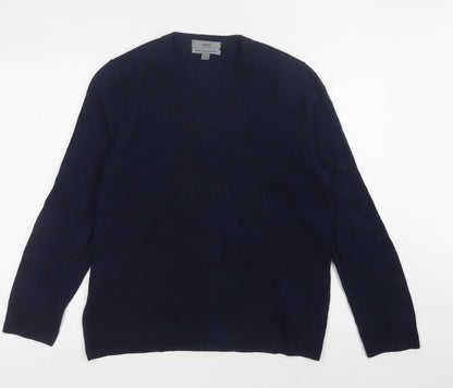 Marks and Spencer Men's Blue Wool Pullover M