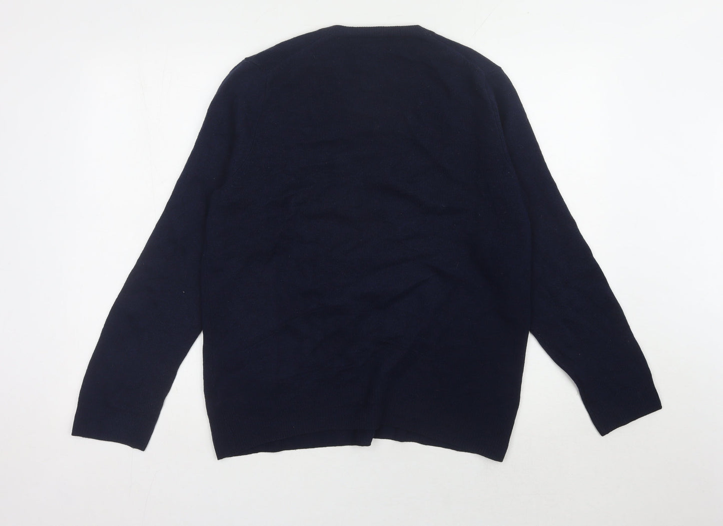 Marks and Spencer Men's Blue Wool Pullover M