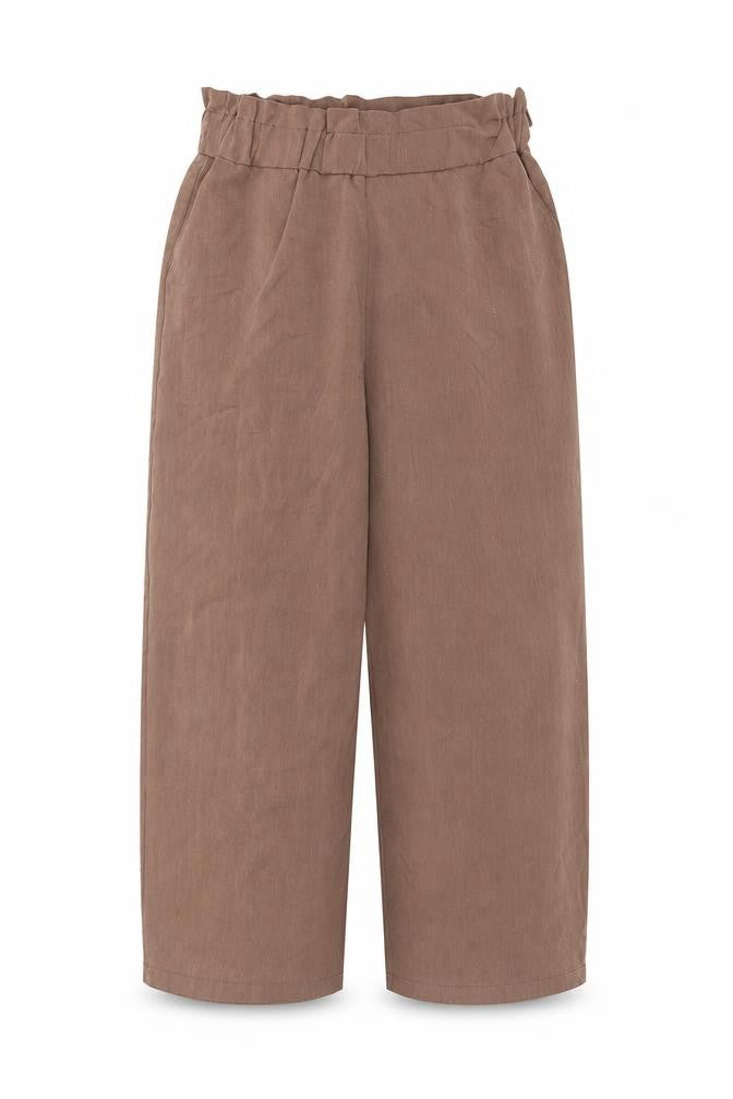 Womens UK Size M Noisy may Relaxed Fit Paperbag Brown Trousers